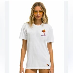Aviator Nation Palm Tree Festival Dana Point Tee, white, x-small